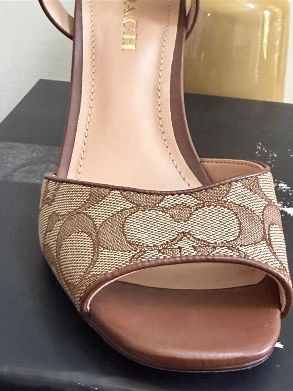 NIB Coach Marla Signature Canvas Sandals Size 9